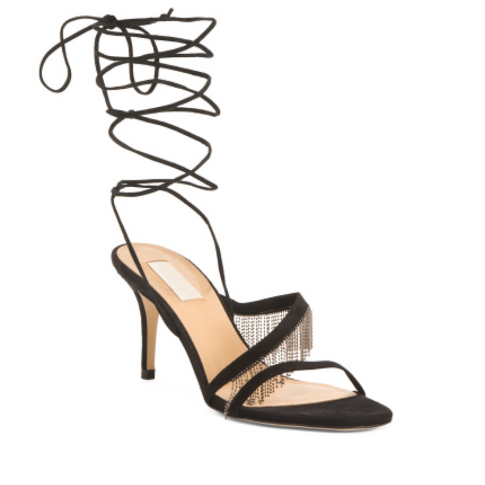 Gorgeous suede sandals with chains. Handmade in Italy. EU size 39.